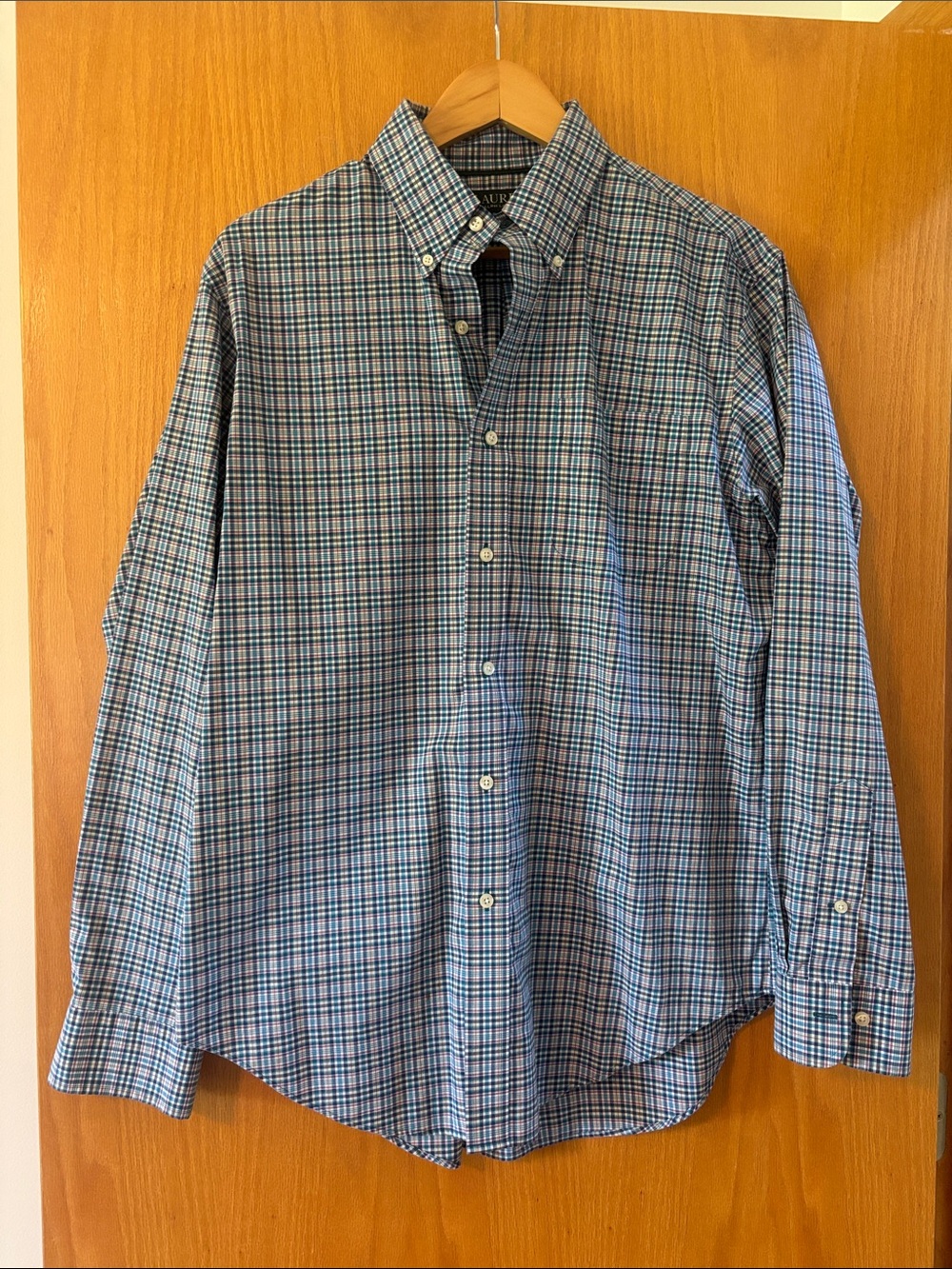 Ralph Lauren Blue Multi Plaid Button-Down Shirt